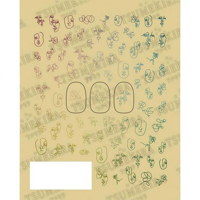 【楽天スーパーSALE_10%OFF】TSUMEKIRA(ツメキラ) ネイルシール Latte SANZOUプロデュース One stroke ..