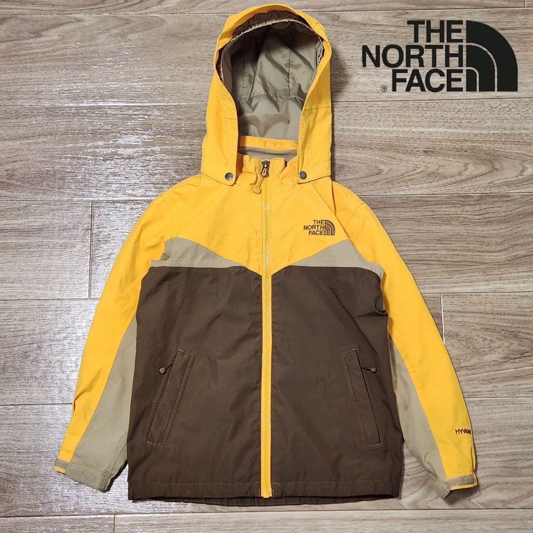 【即日配送】THE NORTH FACE ザノースフェイス マウンテンパーカー キッズ 120cm イエロー 黄色 刺繍ロゴ 訳あり【送料無料】