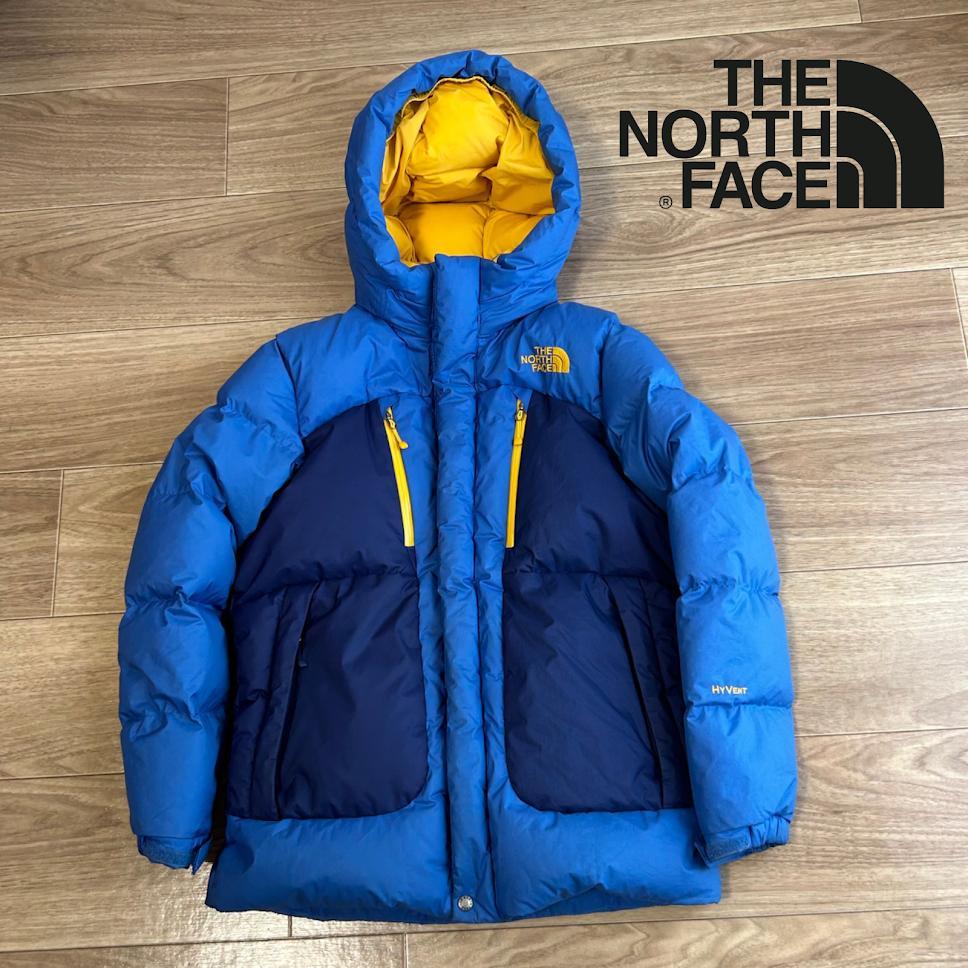 【即日配送】THE NORTH FACE ザノースフェイス ダウンジャケット キッズ 140cm ブルー ネイビー 青 紺 バルトロシリーズ 刺繡...