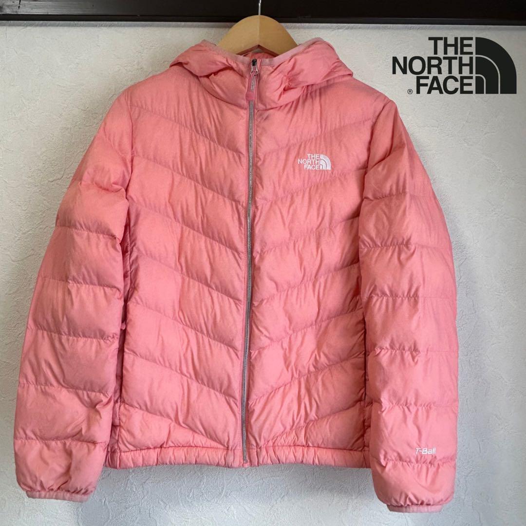 【即日配送】THE NORTH FACE ザノースフェイス 中綿ジャケット T-ball キッズ 150cm ピンク 刺繡ロゴ 訳あり【送料無料】