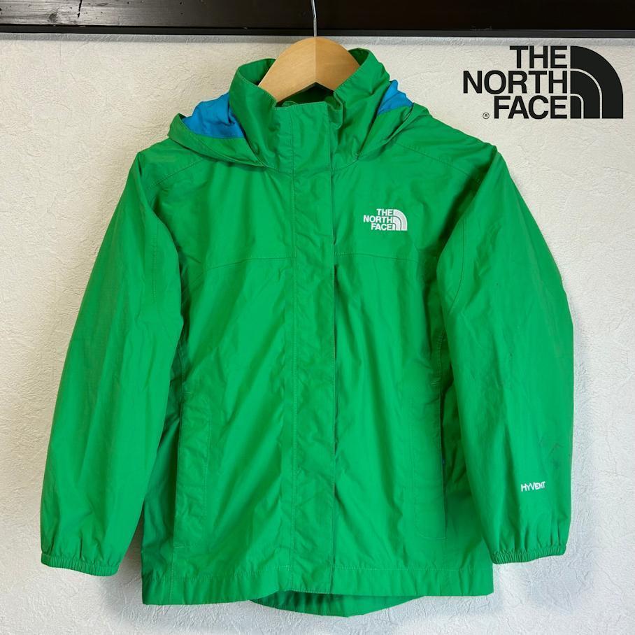 【即日配送】THE NORTH FACE ザノースフェイス マウンテンパーカー キッズ 120cm グリーン 緑 ハイベント 刺繡ロゴ 訳あり【送...