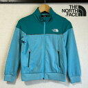 【即日配送】THE NORTH FACE ザノースフェイス ジップアップパーカー キッズ 120cm ブルー グリーン 青 緑 バイカラー 刺繡ロ...