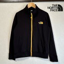【即日配送】THE NORTH FACE ザノースフェイス トラックジャケット キッズ 150cm ブラック イエロー 黒 黄色 刺繡ロゴ 裏起毛 訳あり【送料無料】