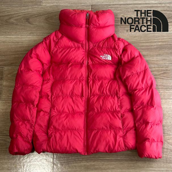【即日配送】THE NORTH FACE ザノースフェイス 中綿ジャケット キッズ 150cm ピンク 桃色 刺繡ロゴ 訳あり【送料無料】