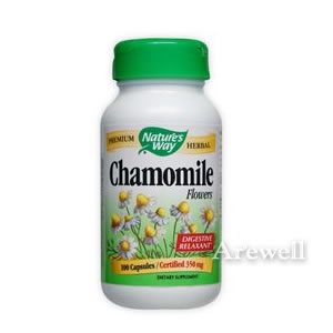 イライラや不快な気分をハーブでやさしくリラックス♪ハーブティーでおなじみのカモミールをサプリメントでお手軽に！カモミール（花） 100カプセルNature's Way / ネイチャーズウェイのサムネイル