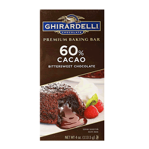 60％カカオ ギラデリチョコレート113.5g×3枚 ビタースイート プレミアムベーキングバーGhirardelli社製 60％苦味と甘さが心地よいカカオチョコバー日本未発売 癖になるビター感滑らかで口どけがよい大人のチョコレート1852年創業老舗チョコメーカー