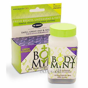 【アメリカ製★箱入り】体臭の気になる方へ 飲むデオドラント ボディミント（Body Mint） 60タブレット