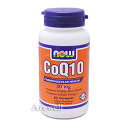 話題のベジタブルカプセルに入ったコエンザイムコエンザイムQ10（CoQ10） 30mg 60ベジタリアンカプセルnow foods（ナウフーズ社） 1