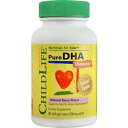 子供用ピュアDHA 90ソフトジェル 商品名 Childlife Pure DHA Chewable Berry -- 90 Softgels 内容量 90ソフトジェル ご使用方法 6か月から1歳のお子様は、1日1-2ソフトジェルを（ソフトジェルを開けて中身を飲まさせてあげてください。） 2-4歳のお子様は、1日4-6ソフトジェルを、 5−12歳のお子様には、6-8ソフトジェルを飲ませてあげてください。 販売元・ブランド Child Life Essentiails社製 配達予定日 通常、発送後4〜7日程でのお届けとなります。 内容成分 【3粒あたりの栄養成分】 カロリー　5 総脂質　0.5g ビタミンE　　　0-1IU ビタミンA　　　90-195IU ビタミンD　　　0-5IU オメガ3　　185mg 　　EPA　　60mg 　　DHA　　90mg 　　Other オメガ3　35mg 【成分として】 純化された大西洋産コッドリバーオイル 純化された水 ゼラチン ナチュラルベリーフレーバーなど *以下のものを使用していません ： トウモロコシ、カゼイン、卵、グルテン、ラクトーゼ、小麦、イースト、防腐剤、人工着色料、人工調味料 ※お子様の手の届かない場所に保管してください。 ※妊娠・授乳中の方は、ご使用前にお医者様にご相談ください。 ※薬を処方されている方、通院中の方は、ご使用前にお医者様にご相談ください。 広告文責 : 株式会社Arecare,Inc. 010-1-408-577-0907 生産国：米国｜区分：食品 &nbsp;脳（ニューロン）を活性化させるDHAをご存知ですか？ &nbsp; DHA（ドコサヘキサエン酸）とは、 脳を構成する約140億個の脳細胞の膜に存在する不飽和脂肪酸のこと。 脳内でも特に記憶や学習に関わる海馬に多く集まっていて、 DHAは脳を活性化する働きがあるため、 海馬のDHA量が頭の良さに関係あることから、 脳の栄養素とも呼ばれています。 脳には、有害なものが外部から入らないようにする 門のような働きをする血液脳関門があり、 脳内に入れる成分と入れない成分を選別していますが、 DHAは血液脳関門を通過することができる成分なので、 脳の活性化のためには、純度の高いDHAを補給することは スマートな頭を作るための大きなカギ！ 未熟児で生まれた赤ちゃんを DHAを含まない粉ミルクで育てた場合と、 DHAを含む母乳で育てた場合では後者の方が 知能指数がはるかに高いということが明らかとなっていることからも 子どもの脳細胞の発育には、DHAの補給は欠かせませんね！ 赤ちゃんや、幼児期を過ぎた成長後の子どもでも DHAを摂取させると、学習能力が向上し、集中力が高まることが リサーチの結果わかってきていますので、DHAは一生を通して 補給することが重要ですね。 今回ご紹介するCHILD LIFE社は、 赤ちゃんや幼児の健康に特化したメーカーで、 このPURE DHAも幼児の脳に特化したDHA補給サプリ！ 子供たちが喜ぶ天然ベリー味のDHA補給サプリで 天才児たちの活躍をサポートしてみてはいかがでしょうか。 英語で「Pure DHA」について読んでみる。 ChildLife&#160;Pure DHA provides concentrated DHA in a tasty, easy to use, naturally flavored soft gel that can be chewed or swallowed. Our DHA is sourced from the purest cod liver oil available. The contents of each capsule are tested for any contaminants including PCB’s, dioxins, metals, mercury, or other toxins, and exceeds the highest international standards for purity. Our gelatin is derived from fish (most other brands use Pork or Beef gelatin). DHA plays a vital role in how well a child’s brain can grow and function. Up to 60% of the human brain is built from, runs on, and is constructed from essential fats and oils. DHA continues to be the most prevalent and vital nutrient within these oils for supporting healthy brain function and development.* ChildLife&#160;uses only the highest quality ingredients. This formula is gluten free, casein free, alcohol free. Contains no milk, eggs, wheat, yeast, or corn. No artificial colorings, flavorings or sweeteners.