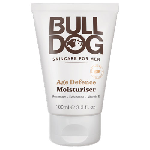 ブルドッグ（BULL DOG） エイジディフェンス モイスチャライザー 100ml男性用（メンズ）スキンケア。ローズマリー エキナセア ビタミンEの抗酸化物質を配合。シワ（しわ 皺）の出現を減らす洗顔後の保湿クリーム。メンズコスメ