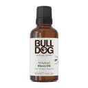 ブルドッグ（BULL DOG） オリジナル シェーブオイル（シェービングオイル） 30ml男性用（メンズ）スキンケア。アロエベラ、カメリナ油、緑茶を配合。スムーズな髭そり（ヒゲソリ、髭剃り）のための潤滑油。メンズコスメ