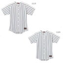 ゼット野球 メンズ ユニフォームシャツ 野球ウェア ワイドストライプ リブメッシュシャツ ホワイト 白 送料無料 ZETT BU631