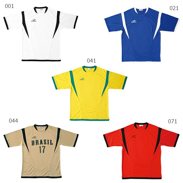 フィンタ メンズ ゲームシャツ サッカーウェア フットサルウェア 半袖Tシャツ ホワイト 白 ブルー レッド 青 赤 イエロー ゴールド 黄色 送料無料 FINTA FT5024