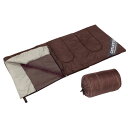 3シーズン対応 キャプテンスタッグ メンズ レディース エクスギア フリースラップシュラフ1200 アウトドア用品 寝袋 洗える キャンプ 封筒型 ブラウン 茶...