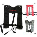 ファインジャパン メンズ レディース 自動膨張式フローティングベスト アウトドア用品 釣り フィッシング ライフジャケット 救命胴衣 ブラック 黒 レッド 赤 ...