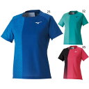 ミズノ レディース ゲームシャツ ラケットスポーツ テニス バドミントンウェア トップス 半袖Tシャツ ブルー 青 ピンク グリーン 緑 送料無料 Mizuno 62JA0216(4)