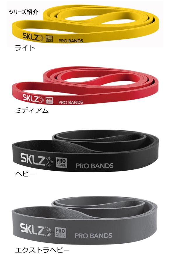 バイタライザーのスキルズ メンズ レディース トレーニングチューブ プロバンド ミディアム PRO BANDS MEDIUM スポーツ用具 送料無料 SKLZ 016799｜アングル3