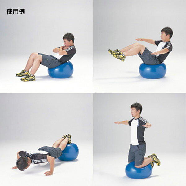 バイタライザーの55cm エバニュー メンズ レディース ジュニア ジムボール スポーツ用具 練習 トレーニング 上達 筋トレ 体幹 フィットネス 腹筋 バランスボール 送料無料 EVERNEW ETB623｜アングル2