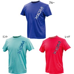 エクシオン メンズ レディース トリクシー Tシャツ 卓球ウェア トップス 半袖 ブルー 青 ピンク 送料無料 XIOM 801 802 803