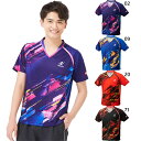 ニッタク メンズ レディース ジュニア スカイトップシャツ SKYTOP SHIRT 卓球ウェア ユニフォーム トップス 半袖 Vネック ブラック 黒 ネイビー...