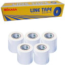 50mm×18m×5巻入 ミカサ メンズ レディース ジュニア LTP-50 W ラインテープ 和紙 5cm幅 5巻入 体育館 室内スポーツ コートライン引き ...