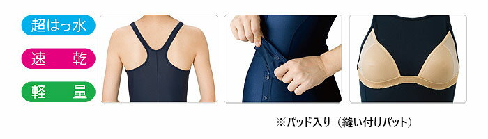 3L-4Lサイズ フットマーク レディース すまいるスイム セパレーツ水着 上 スイムウ...