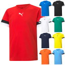 プーマ ジュニア キッズ チームライズ TEAMRISE ゲームシャツ サッカーウェア フットサルウェア トップス 半袖 ホワイト 白 ブラック 黒 ブルー レ...