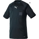 プーマ メンズ ショートスリーブ SS レフリーシャツ サッカーウェア フットサルウェア トップス 半袖Tシャツ 審判 レフェリー ブラック 黒 送料無料 PU...