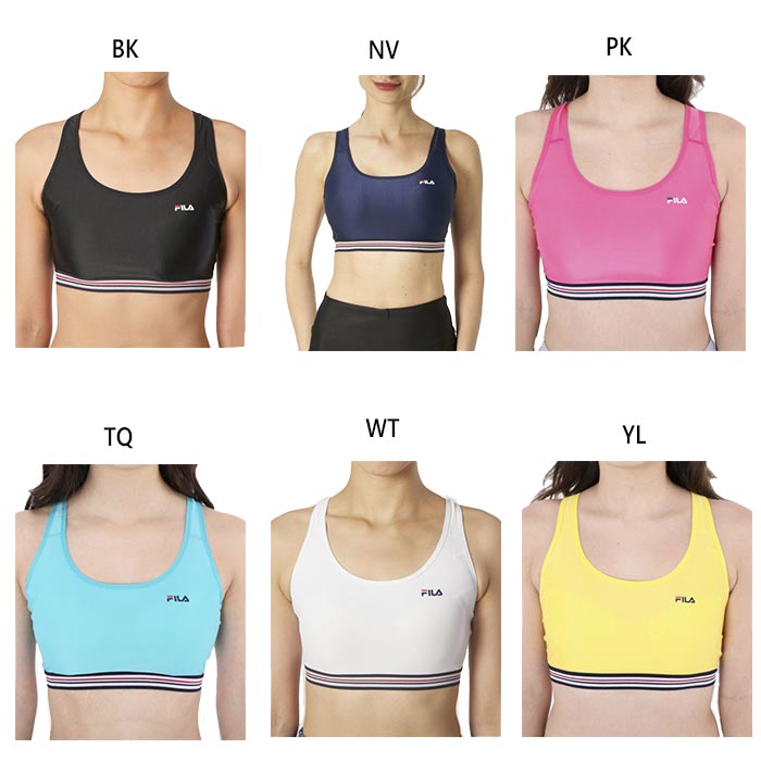 フィラ レディース ブラトップ アンダーウェア スポーツインナー スポーツブラ ブラック 黒 ネイビー ブルー 青 ピンク 送料無料 FILA 316236