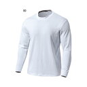 ウンドウ メンズ レディース スクール長袖Tシャツ フィットネス トレーニングウェア トップス 長袖 吸汗速乾 ホワイト 白 送料無料 WUNDOU P-250
