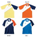 ルーセント メンズ レディース ジュニア ゲームシャツ テニス バドミントンウェア トップス 半袖 ユニフォーム 吸汗速乾 スポーツ ネイビー ブルー 青 イエ...