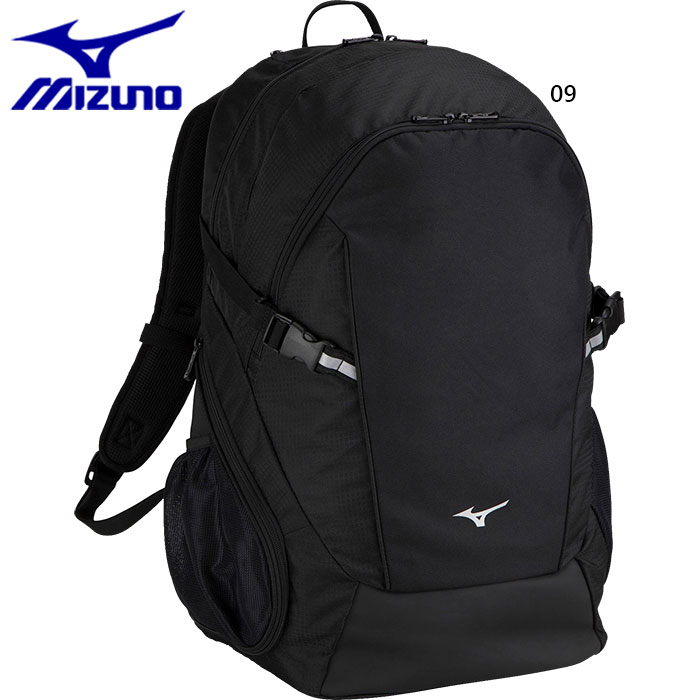 40L ミズノ メンズ レディース チームバッグパック40-6 リュックサック デイパック バッグ 鞄 再帰反射 ブラック 黒 送料無料 Mizuno 33JD3101