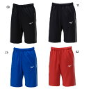 ミズノ メンズ レディース MCライン ウォームアップハーフパンツ ジャージ パンツ ボトムス トレーニング 短パン ブラック 黒 ネイビー ブルー レッド 青...