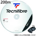 200m テクニファイバー メンズ レディース 4S テニス用品 ロールガット ストリング ブラック 黒 送料無料 tecnifibre 04R4S120XB ...