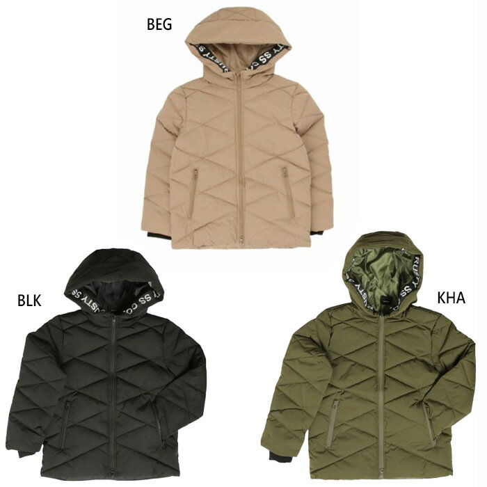 ラスティ ジュニア キッズ 中綿ジャケット カジュアルウェア アウター トップス 長袖 ブラック 黒 ベー..