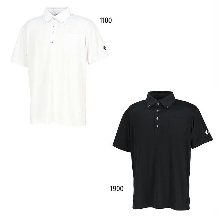 コンバース メンズ レディース 半袖 ボタンダウン バスケットボールウェア トップス ポロシャツ ホワイト 白 ブラック 黒 送料無料 CONVERSE CB241551