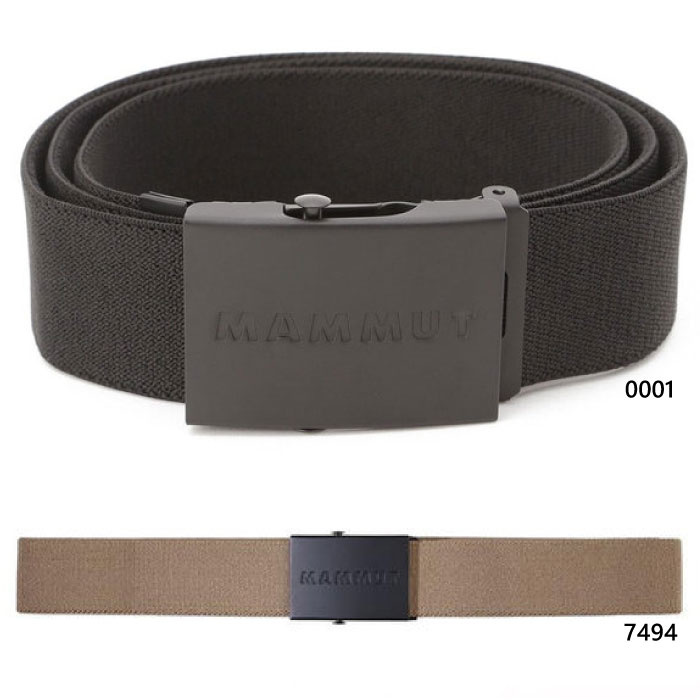 マムート メンズ ロゴ ベルト Logo Belt アウトドア ハイキング 登山 ブラック 黒 カーキ 送料無料 Mammut 1192-00141