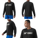 ヨネックス メンズ レディース ユニロングスリーブTシャツ テニス バドミントンウェア トップス 長袖 吸汗速乾 UVカット ホワイト 白 ブラック 黒 ネイビー 送料無料 YONEX 16802 3