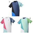 ゴーセン メンズ レディース ゲームシャツ テニス バドミントンウェア トップス 半袖Tシャツ ホワイト 白 ブルー 青 グリーン 緑 送料無料 GOSEN T...