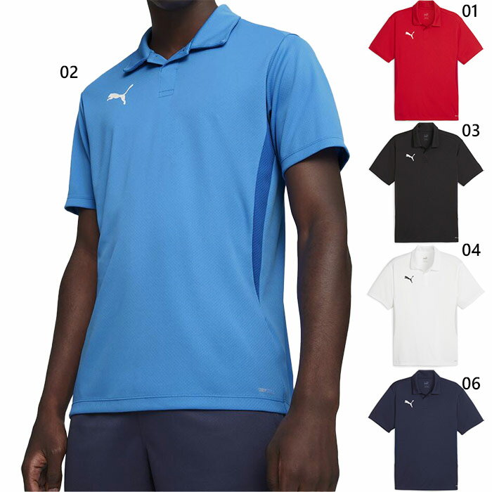 プーマ メンズ チーム ゴール teamGOAL マルチ ポロ サッカーウェア フットサルウェア トップス 半袖ポロシャツ ホワイト 白 ブラック 黒 ネイビー...