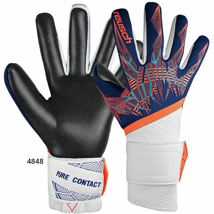 試合用 ロイシュ メンズ レディース ピュアコンタクト ゴールド サッカー ゴールキーパーグローブ GK手袋 ブルー 青 送料無料 reusch 5470100