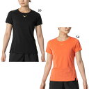 ミズノ レディース ドライエアロフローTシャツ ジョギング マラソン ランニングウェア トップス 吸汗速乾 汗処理 通気 ブラック 黒 送料無料 Mizuno ...