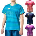 JTTA公認 バタフライ メンズ レディース エリスター11・シャツ 卓球ウェア トップス 半袖 吸水速乾 ストレッチ 軽量 ネイビー ブルー 青 ピンク パー...