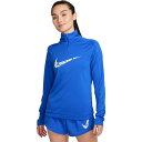 ナイキ レディース スウッシュ ウィメンズ ドライフィット Dri-FIT 1/4ジップ ミッド レイヤー ジョギング マラソン ランニングウェア トップス 長袖 ブルー 青 送料無料 NIKE FN2637 405