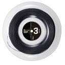 硬式 長さ220m 太さ1.18mm ゴーセン メンズ レディース ジーツアースリー G-TOUR3 17L テニス用品 硬式テニスガット ロール ブラック 黒...