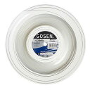 硬式 長さ200m 太さ1.24mm ゴーセン メンズ レディース ポリブレイク17 テニス用品 硬式テニスガット ロール ホワイト 白 送料無料 GOSEN ...