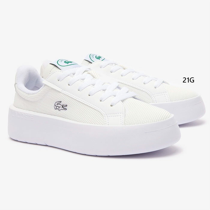 ラコステ レディース カーナビー プラット CARNABY PLAT LT 124 2 SFA スニーカー シューズ 紐靴 ホワイト 白 送料無料 LACOSTE 47SFA0111