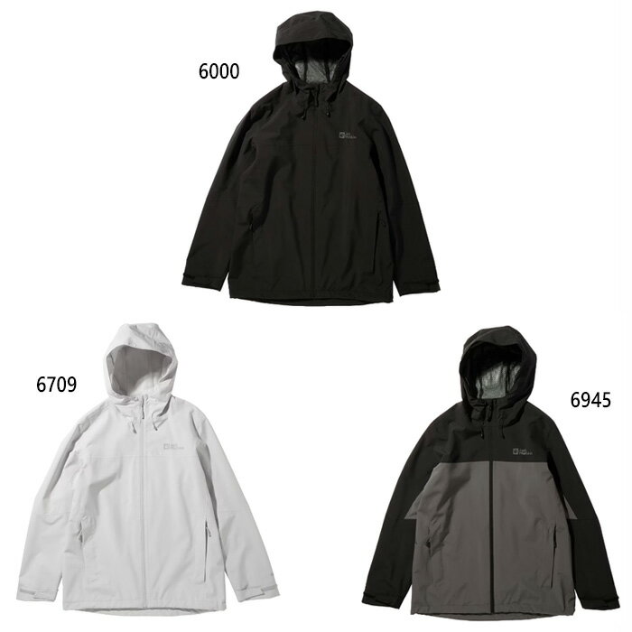 M L XL 6000(ブラック) 6945(スレート) レジャー キャンプ 登山 山登り おしゃれ オシャレ かっこいい 男性用 MEN 最安値に挑戦！jackwolfskin　ジャック・ウルフスキンってどんなブランド？？創業者のウルリッヒ・ダウズィンは学生時代に旅したカナダ・ユーコン川で 狼の遠吠えを聞き、アウトドア用具会社ホビットを1981年に創業。 ユーコン川の旅で得た着想から、トレードマークであるPawマーク（狼の足 跡）をロゴとして採用。狼の毛皮のようにどのような環境や天候でも快適に 過ごせるアウトドアギアの開発を目指して、「ジャック・ウルフスキン」ブランドが誕生した。ドイツならではのクラフトマンシップによる独自素材やテクノロジー開発に 基づき、機能性とサスティナビリティを両立した幅広い製品を送り出している。こちらの商品の素材、サイズ、機能などマウンテンパーカとしての必要機能を網羅しつつも、シンプルなディテールでデザイン。オリジナルの防水透湿テクノロジー、テキサポール・コアを採用した、しなやかな質感の2レイヤーシェルジャケットです。身頃とフードの裏地はメッシュ仕様で、着用感も◎。■素材：表地：ポリエステル100%身頃裏地：ポリエステル100%袖裏地：ポリエステル100%■実寸サイズ(cm)：S 身幅:55 肩幅:44.1 袖丈:65 着丈:72M 身幅:57 肩幅:45.3 袖丈:66 着丈:73.5L 身幅:59 肩幅:46.5 袖丈:67 着丈:75XL 身幅:61 肩幅:47.7 袖丈:68 着丈:76.5XXL 身幅:63 肩幅:48.9 袖丈:69 着丈:78■仕様：3点で調整可能なフード両サイドにファスナー付きのセキュリティポケット袖口調整可能なベルクロアジャスター付き裾両側フィット感調整可能なアジャスター付き■重量：111g (Size L)※当店では、システムで在庫調整を行っております。在庫更新のタイミングにより、在庫切れの為、稀にご用意できない場合がございます。ついで買いにオススメ！おすすめ送料無料アイテム