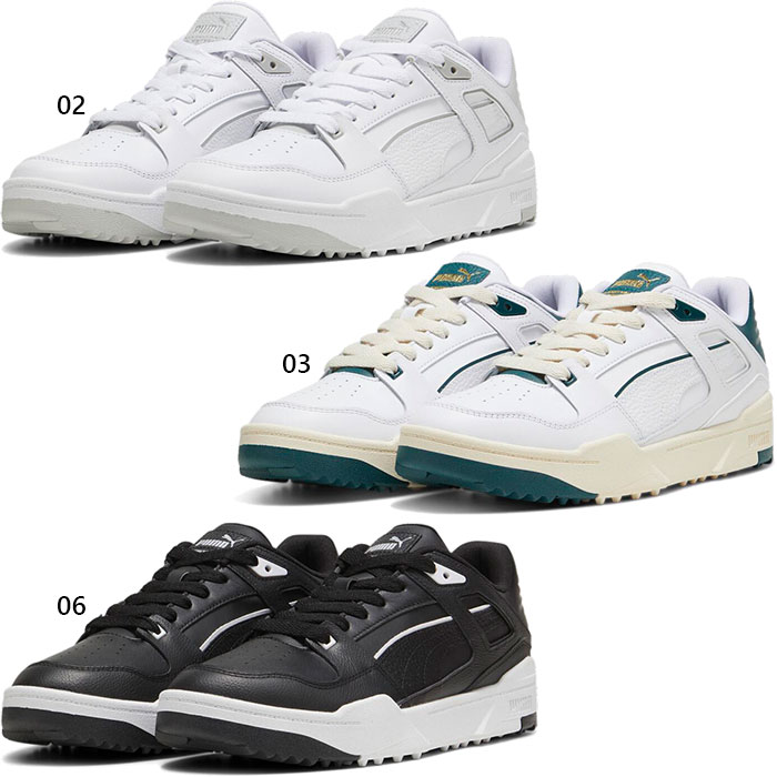 プーマゴルフ メンズ スリップストリーム G スパイクレス ゴルフシューズ 防水 レザー ホワイト 白 ブラック 黒 送料無料 Puma Golf 309744 その1