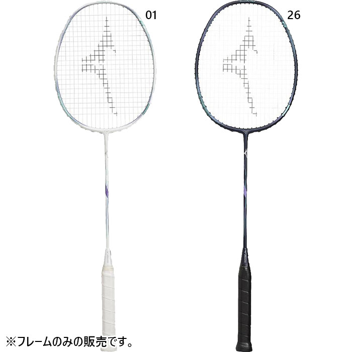 ミズノ メンズ レディース アクロスピード 6 バドミントンラケット 日本バドミントン協会検定合格品 ホワイト 白 ネイビー 送料無料 Mizuno 73JTB406